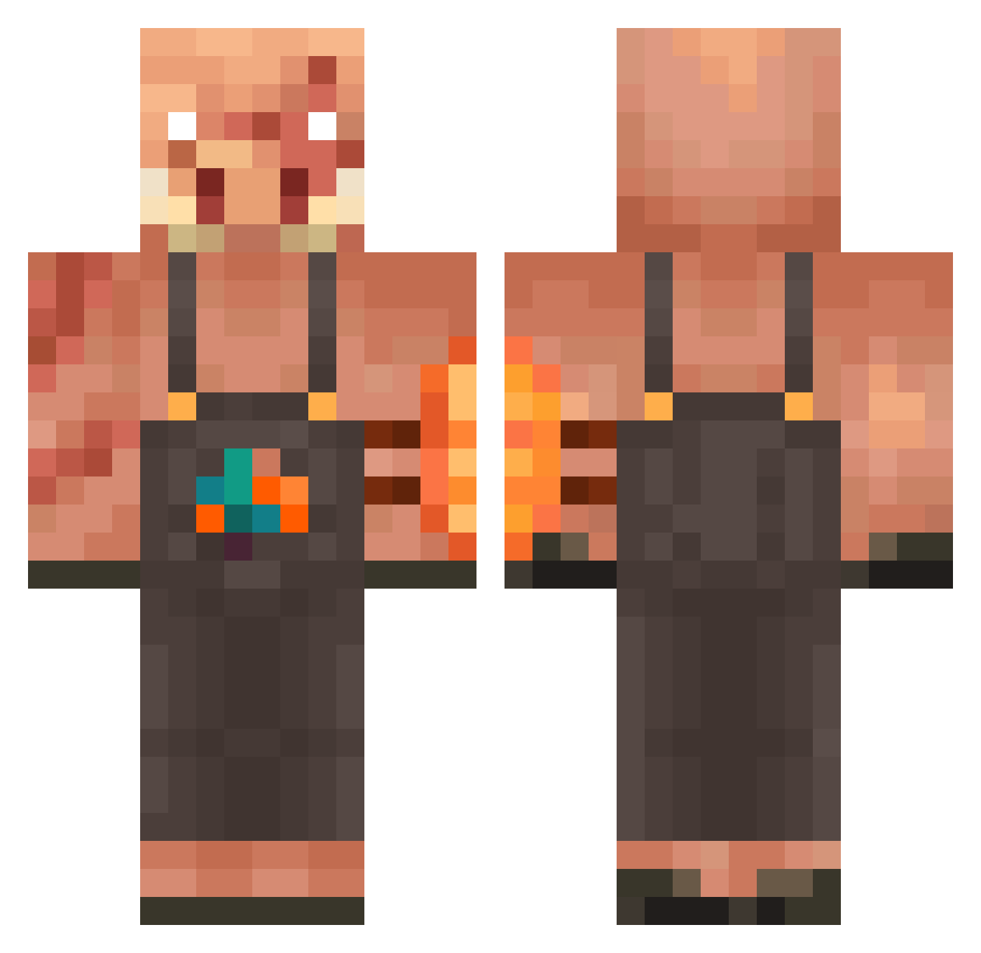 hubl_ Minecraft skin, front and back view