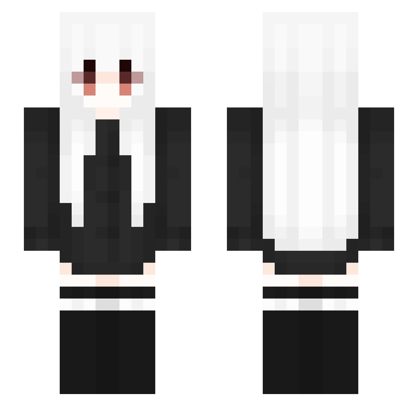 teaeater Minecraft skin, front and back view