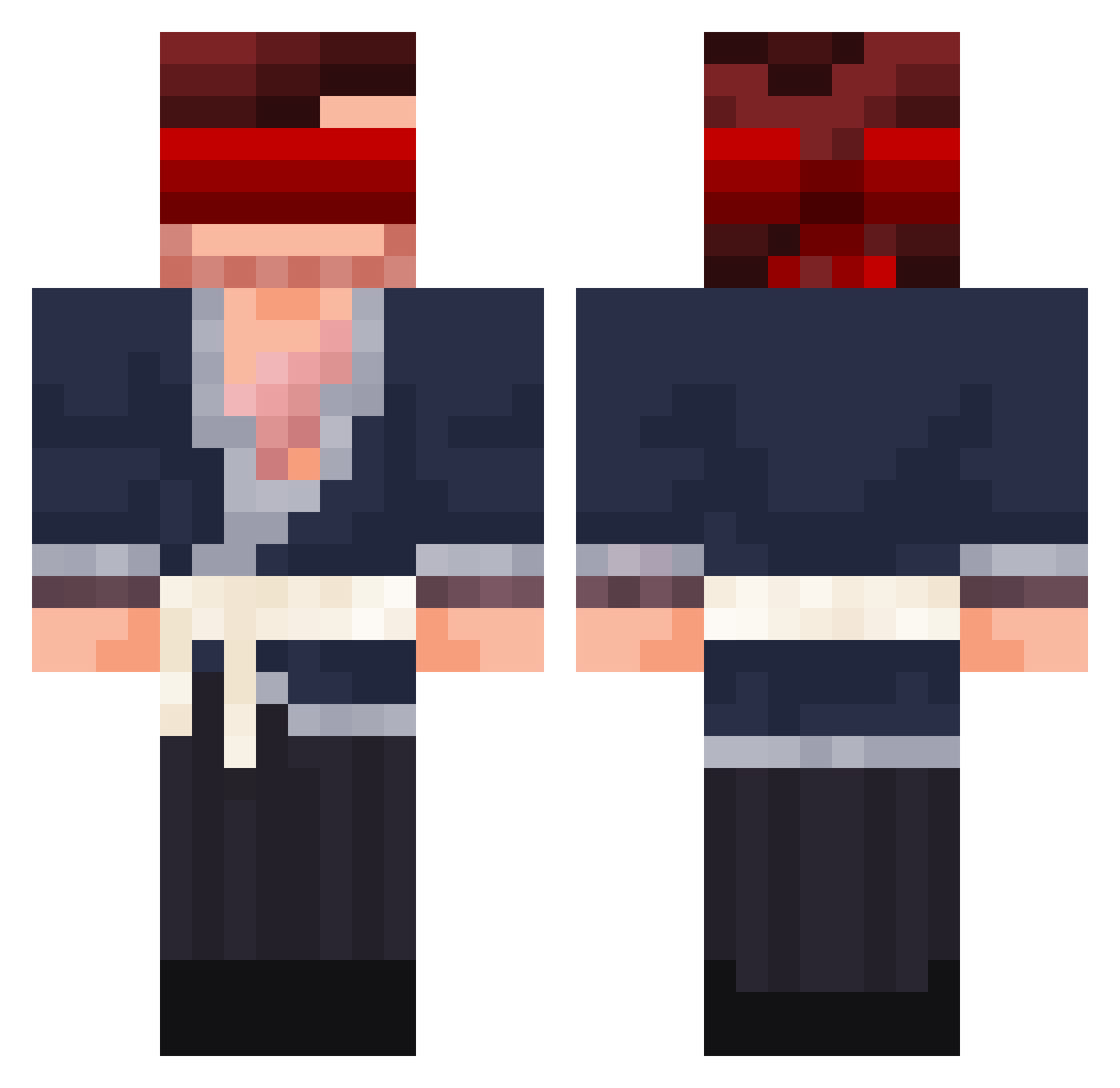 IngSpxct Minecraft skin, front and back view