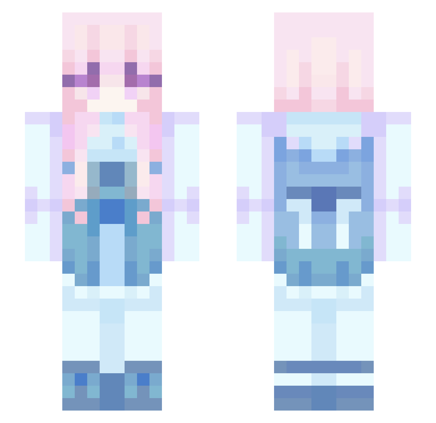 KastingShadows Minecraft skin, front and back view