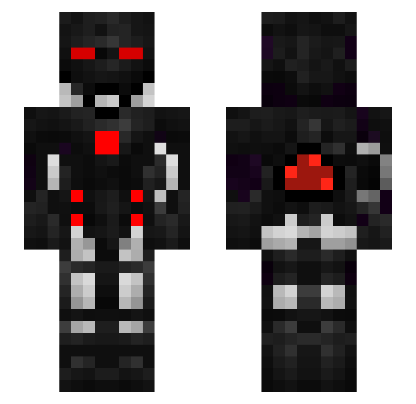 Zolabeille69 Minecraft skin, front and back view