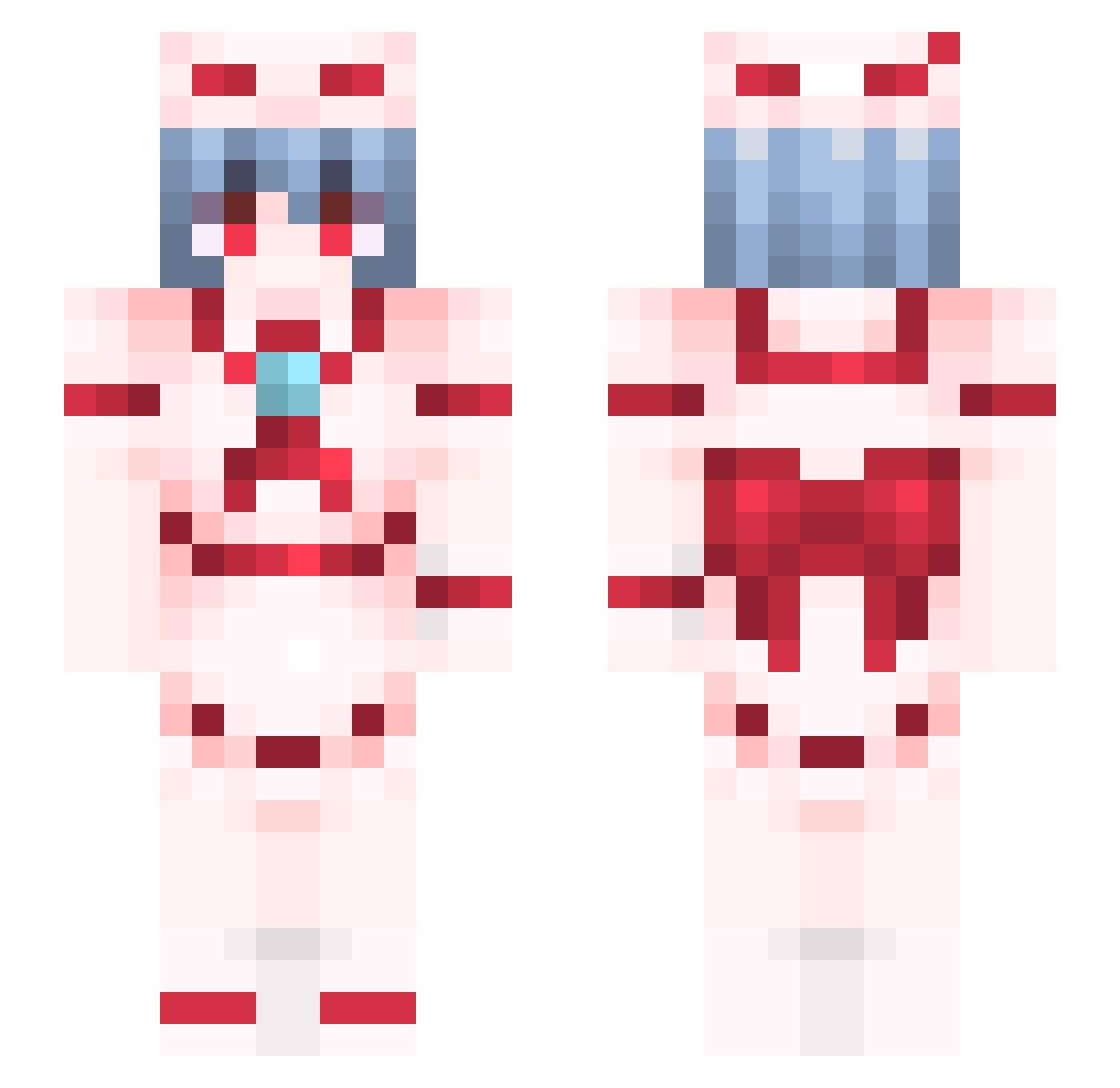 Hingu Minecraft skin, front and back view