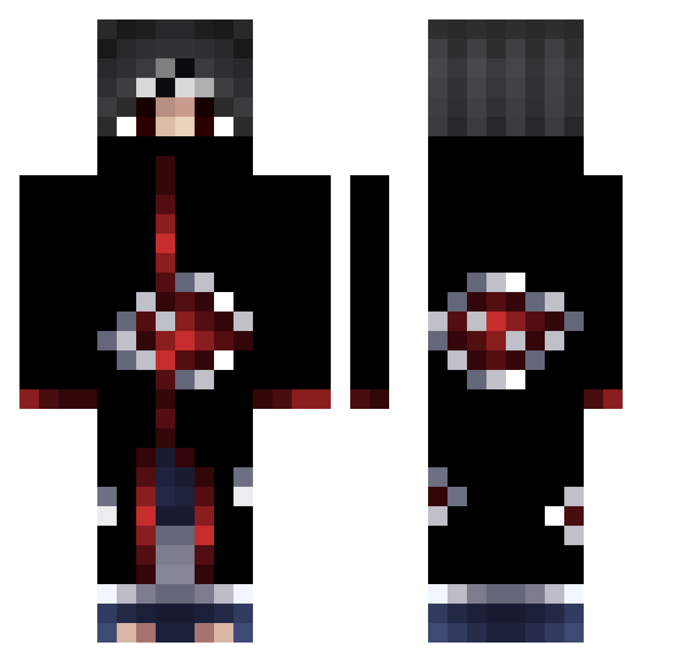 Hashem_UAE Minecraft skin, front and back view