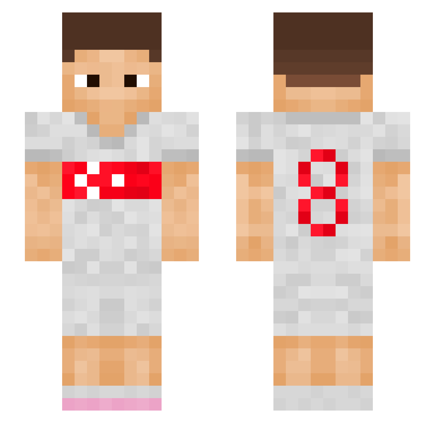 Serkss Minecraft skin, front and back view
