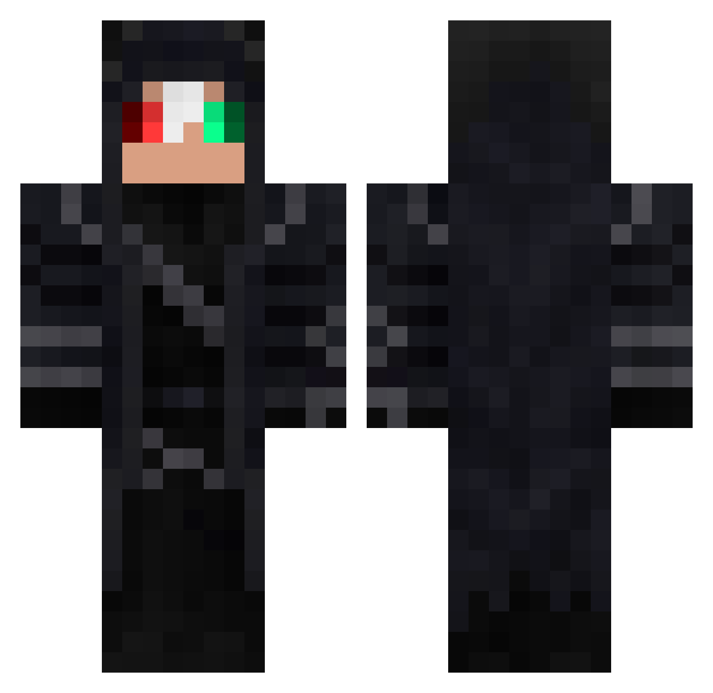 Octagram303 Minecraft skin, front and back view