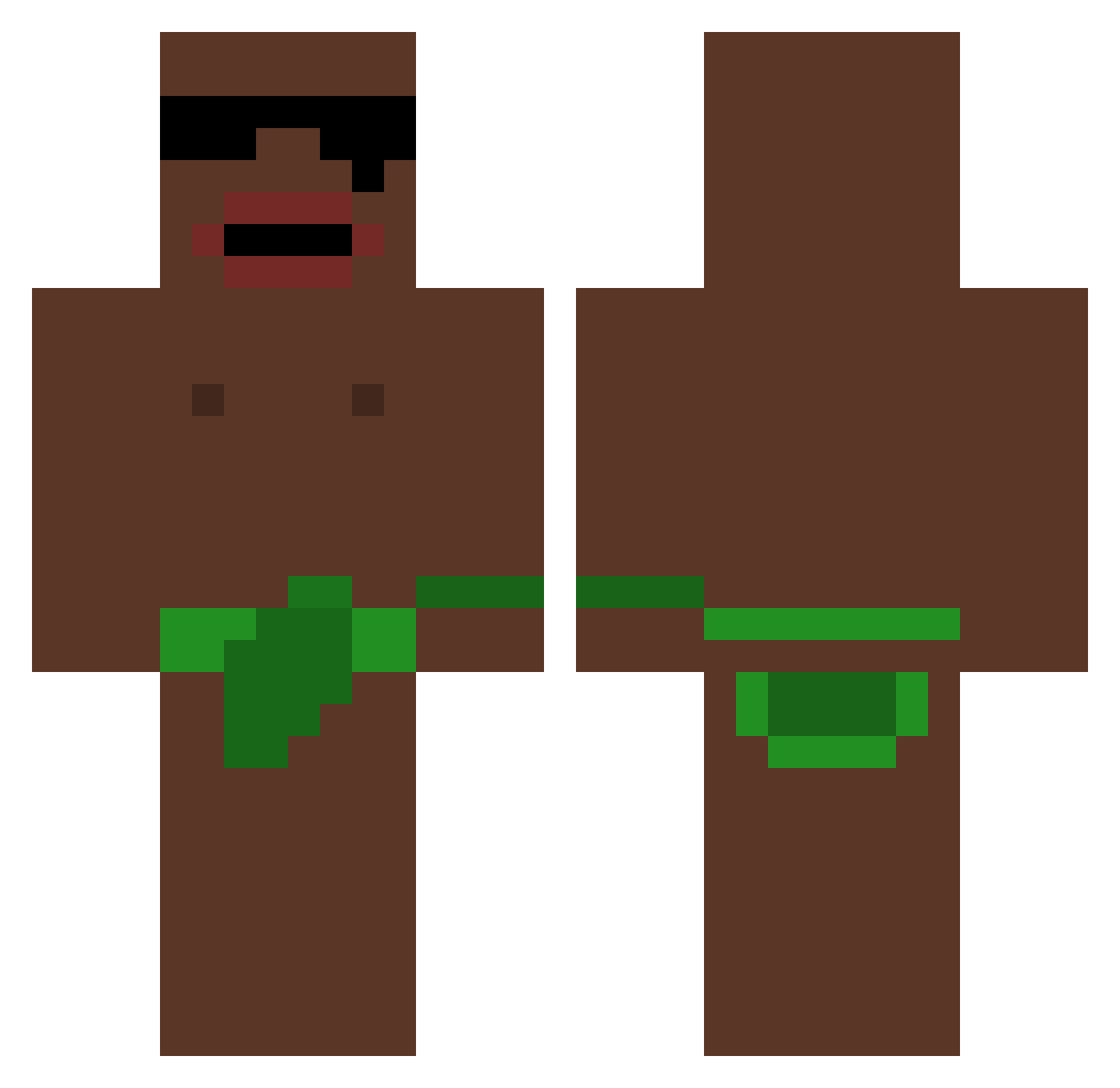 barteknexe Minecraft skin, front and back view