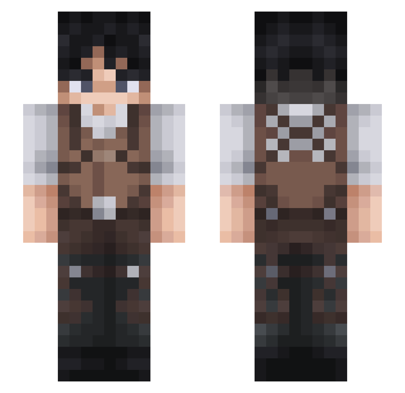 Vannak_ Minecraft skin, front and back view