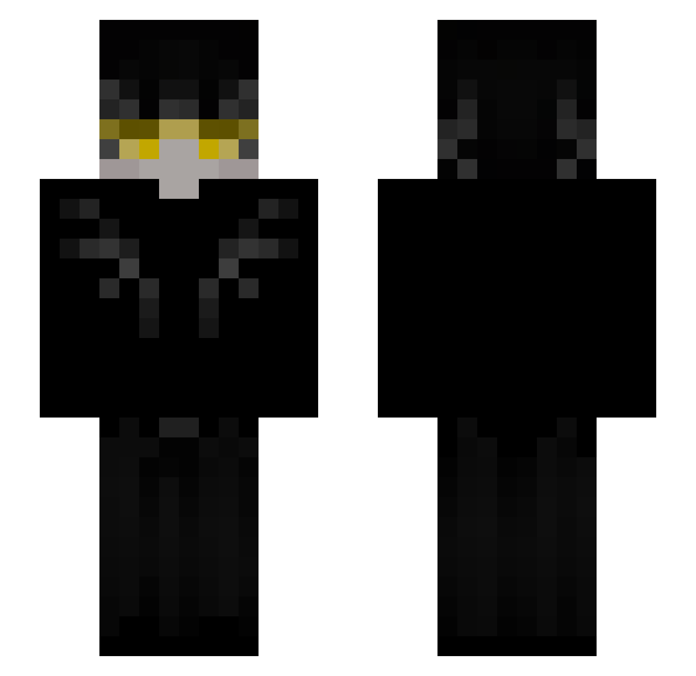 vughss Minecraft skin, front and back view