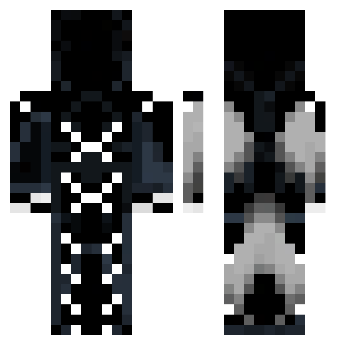 Velinarty Minecraft skin, front and back view