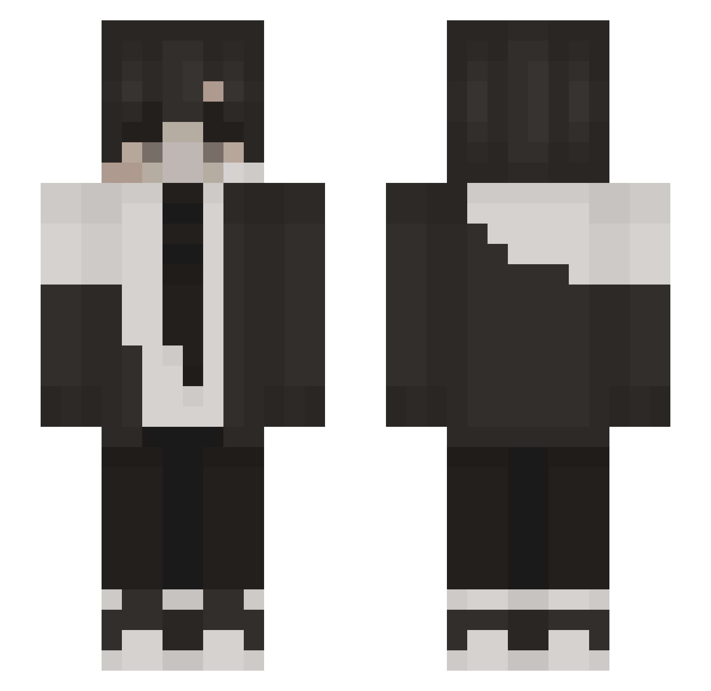 whyiamowl Minecraft skin, front and back view