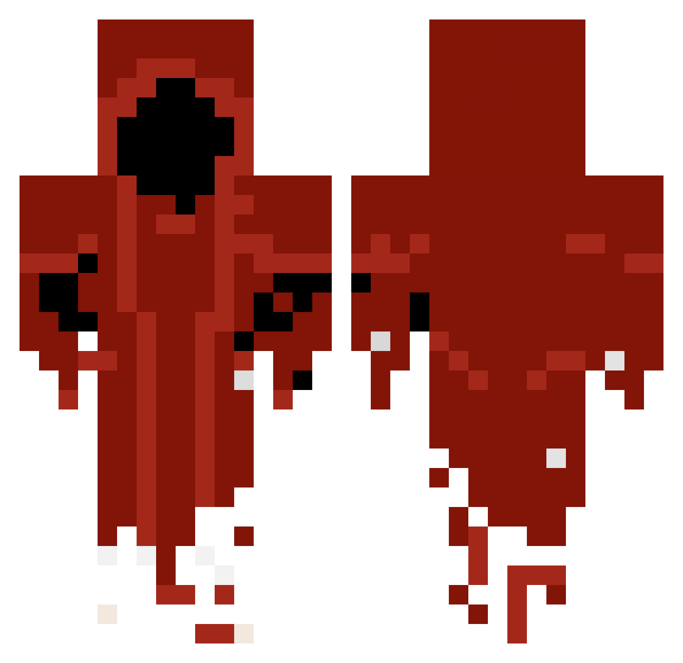 bnikic Minecraft skin, front and back view