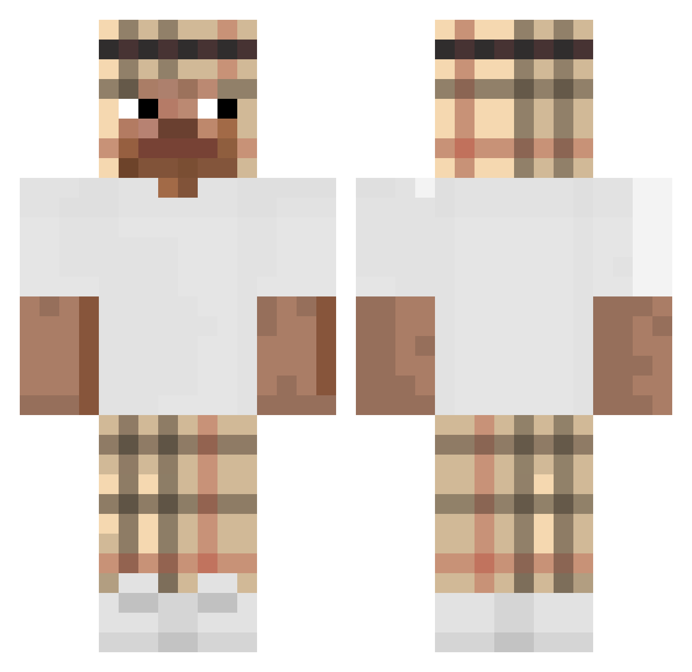 Sirxaba Minecraft skin, front and back view