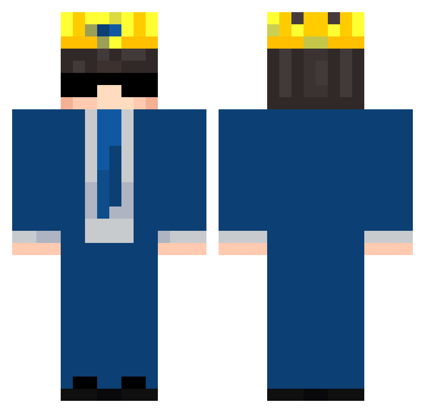 HIMANK09511 Minecraft skin, front and back view