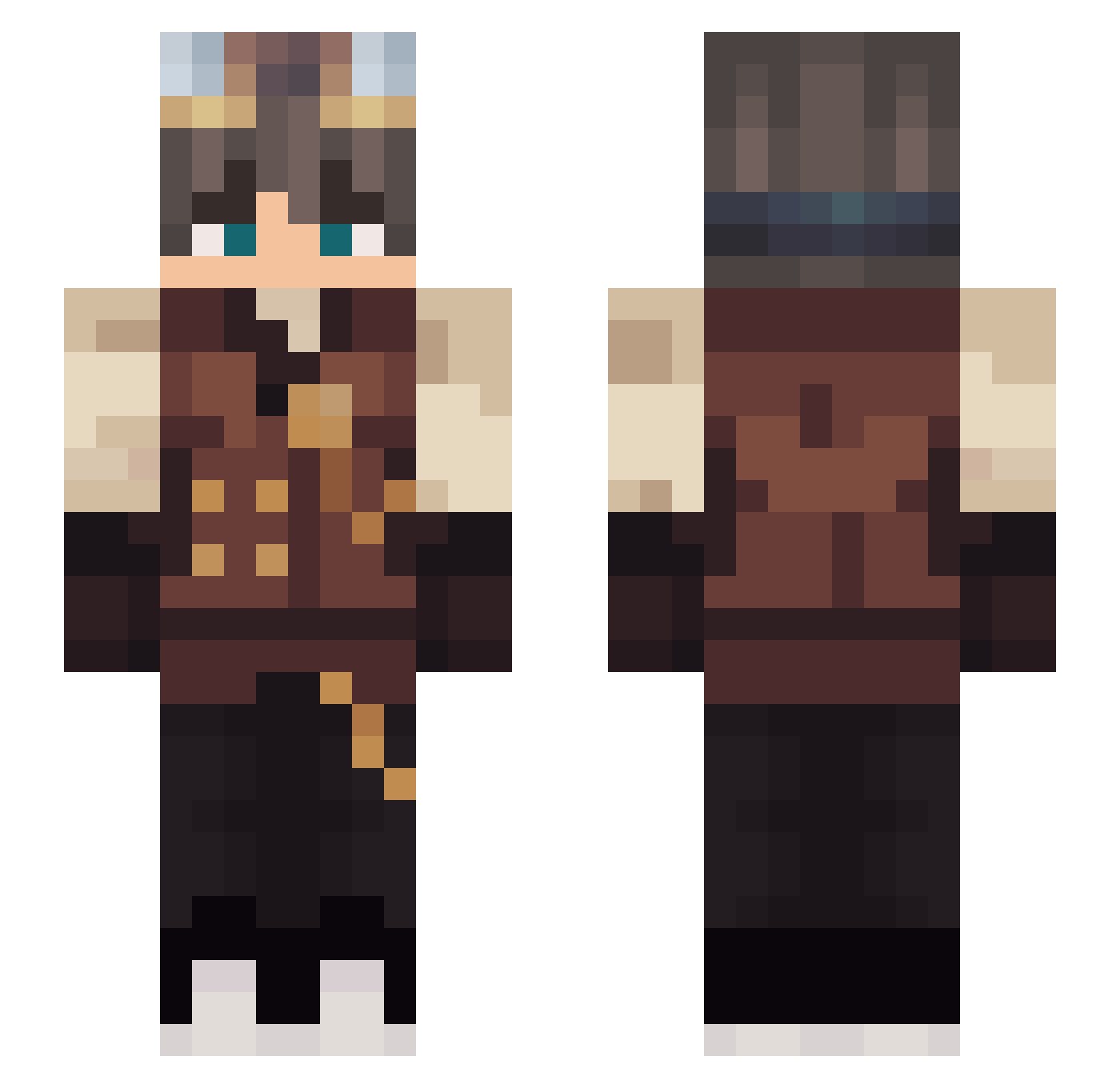 uhmiikey Minecraft skin, front and back view