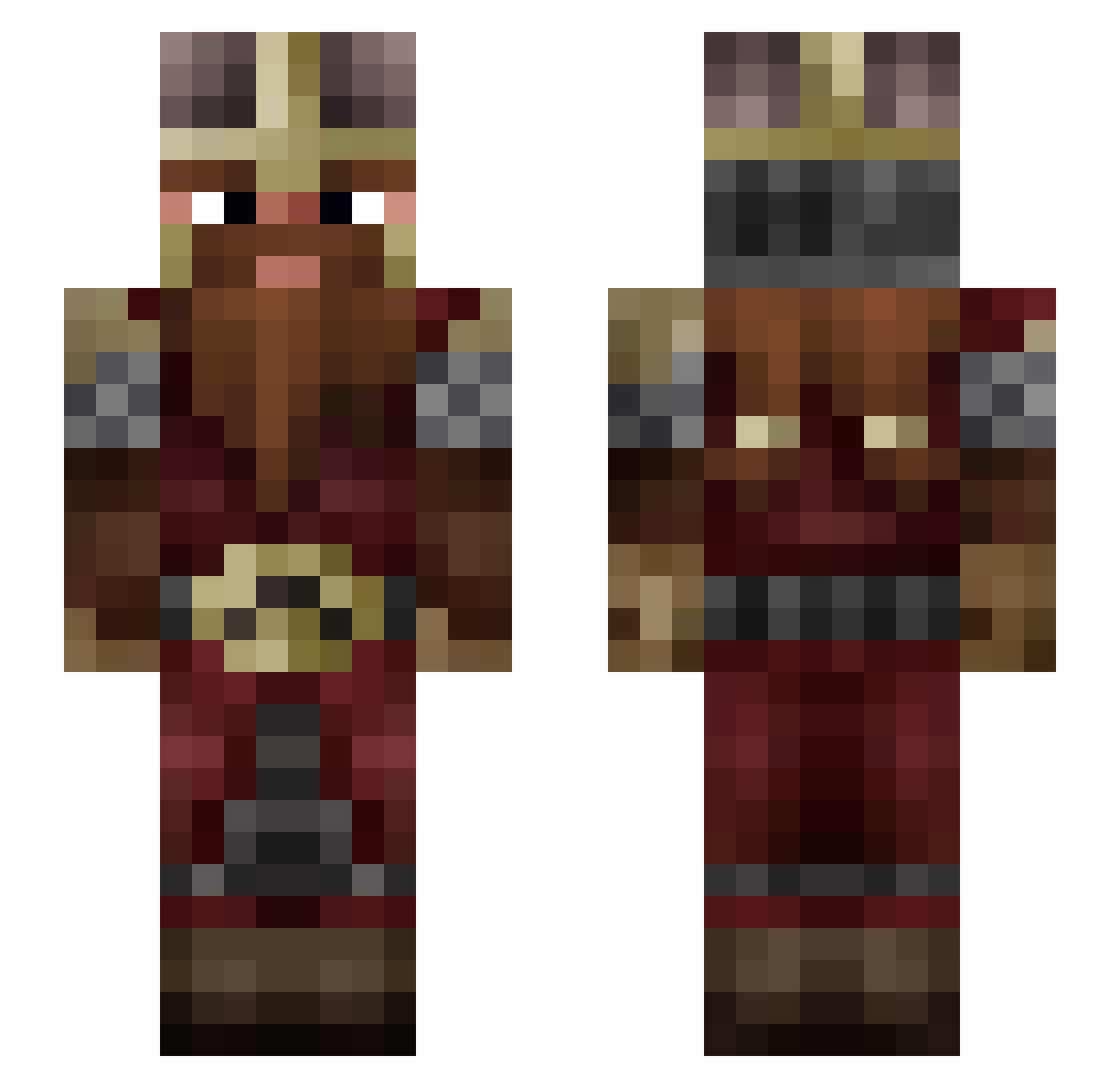 VanillaThunder08 Minecraft skin, front and back view