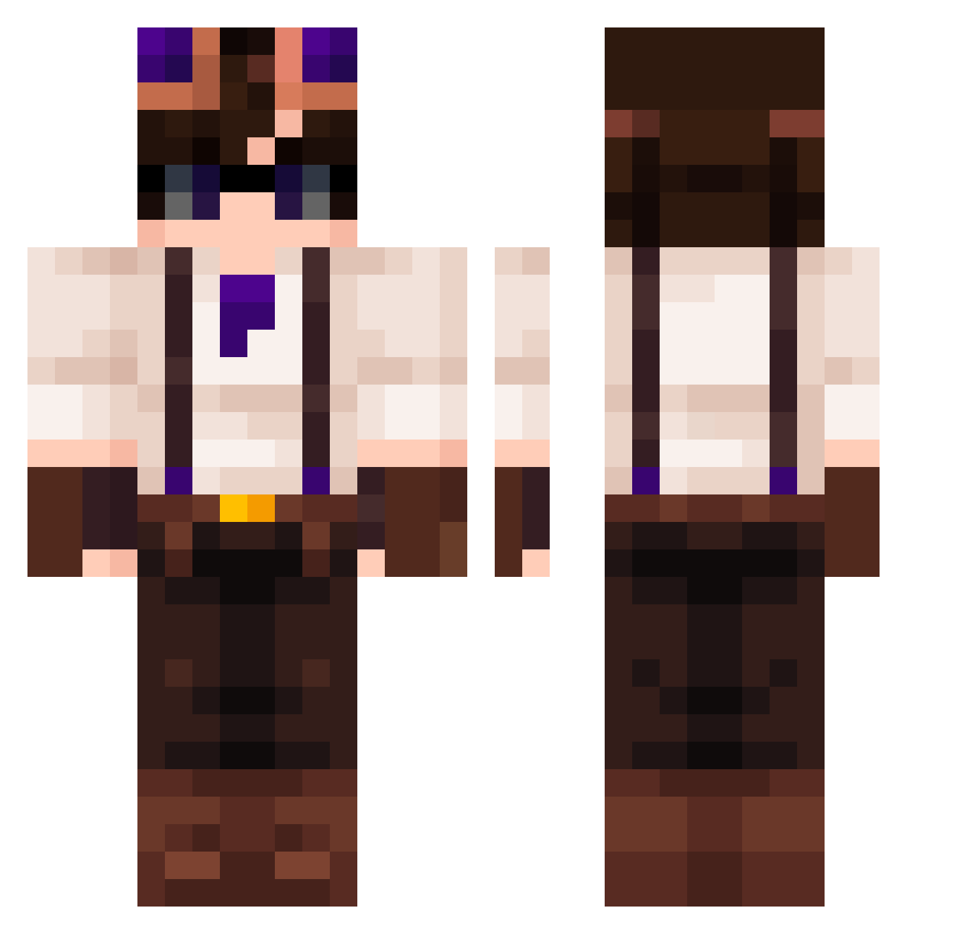 _zCloudzera_ Minecraft skin, front and back view