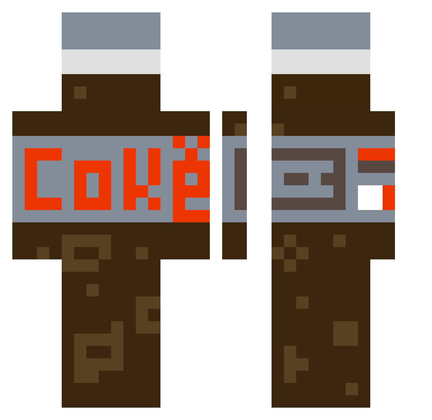 verifyer Minecraft skin, front and back view