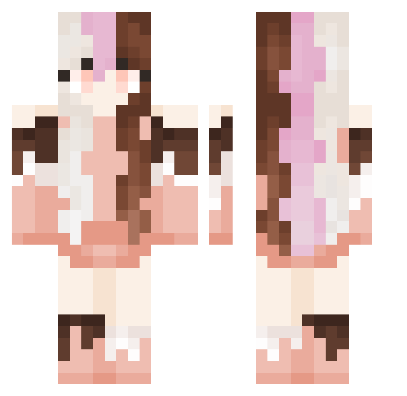 LANESLASH Minecraft skin, front and back view
