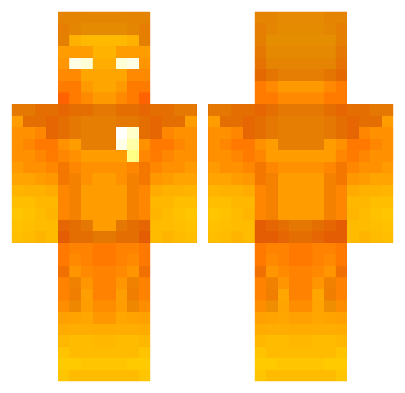 Mercedeszika Minecraft skin, front and back view