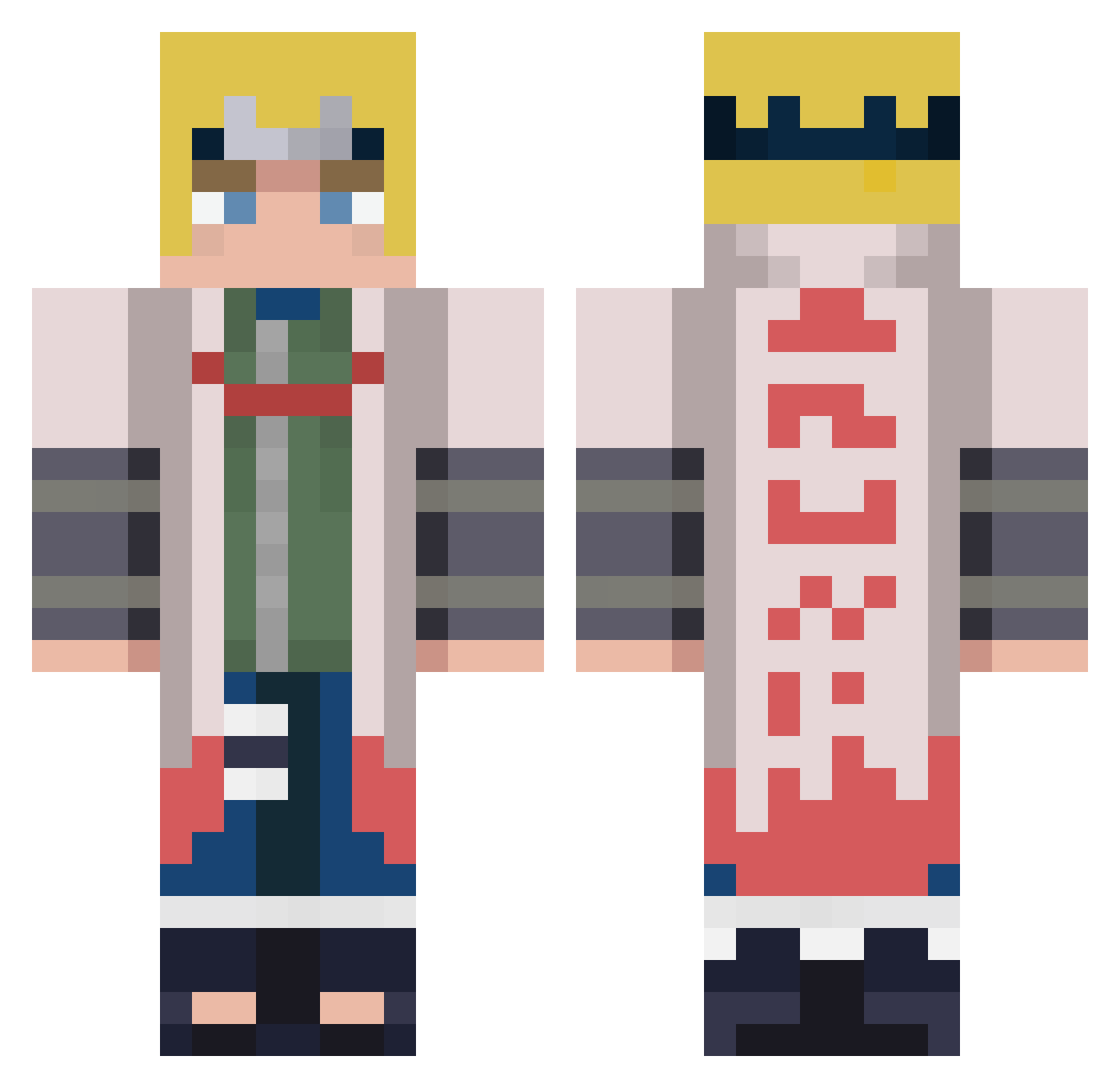 Lv_30 Minecraft skin, front and back view