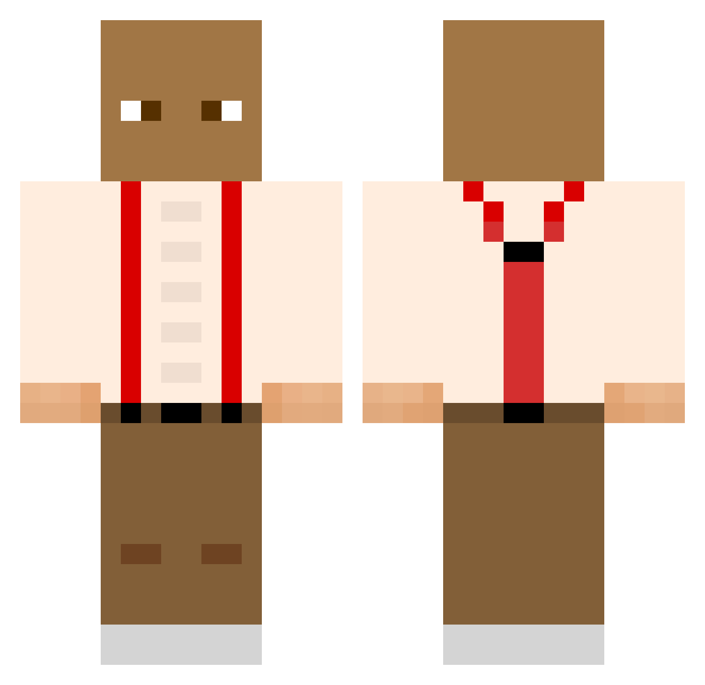 shhurabebek Minecraft skin, front and back view
