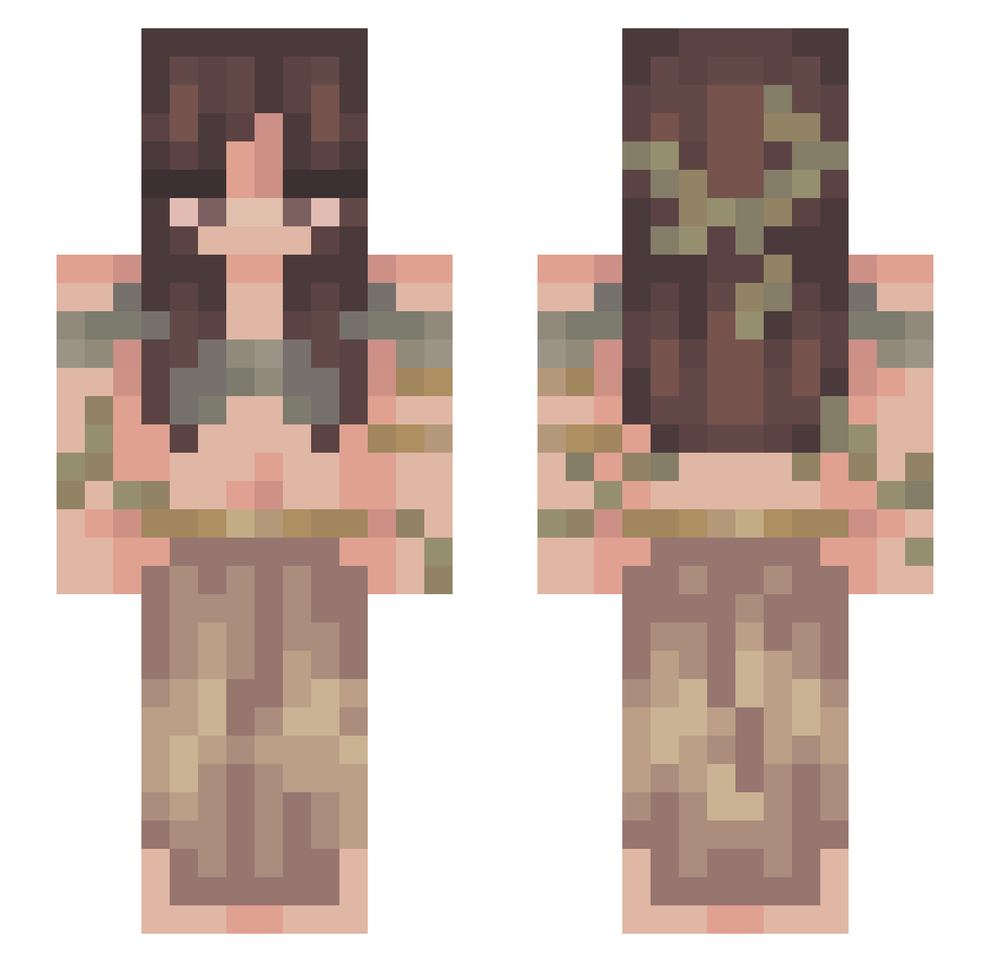 I_milknhoney_I Minecraft skin, front and back view