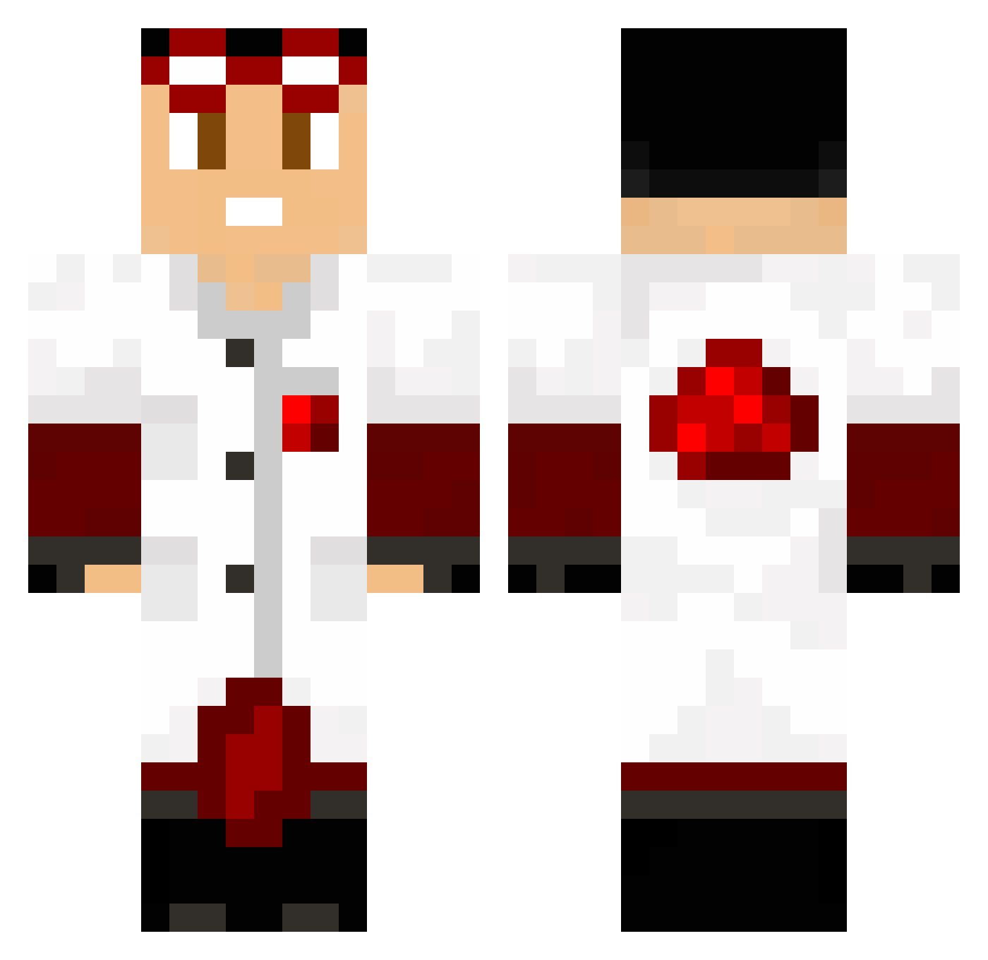 bkilliand Minecraft skin, front and back view