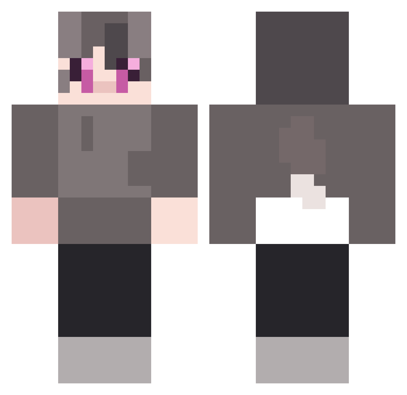 _Eku_ Minecraft skin, front and back view