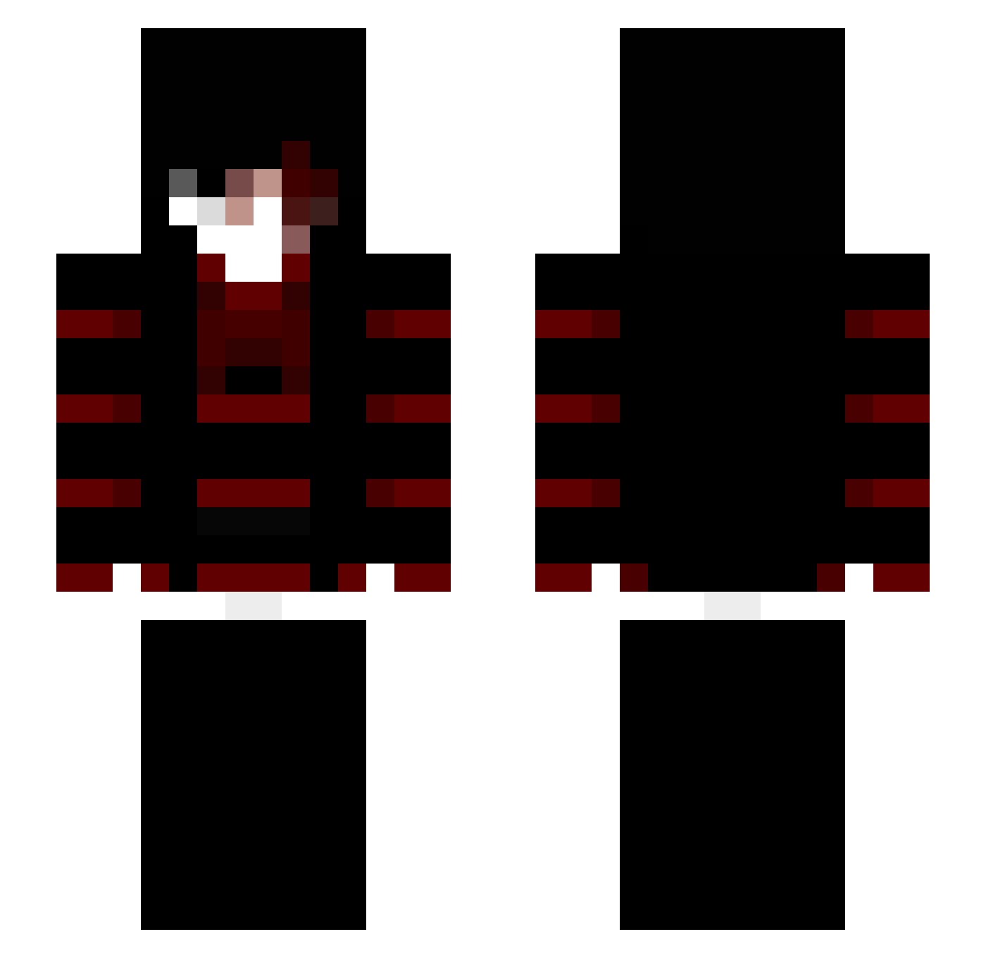 xquwxs Minecraft skin, front and back view
