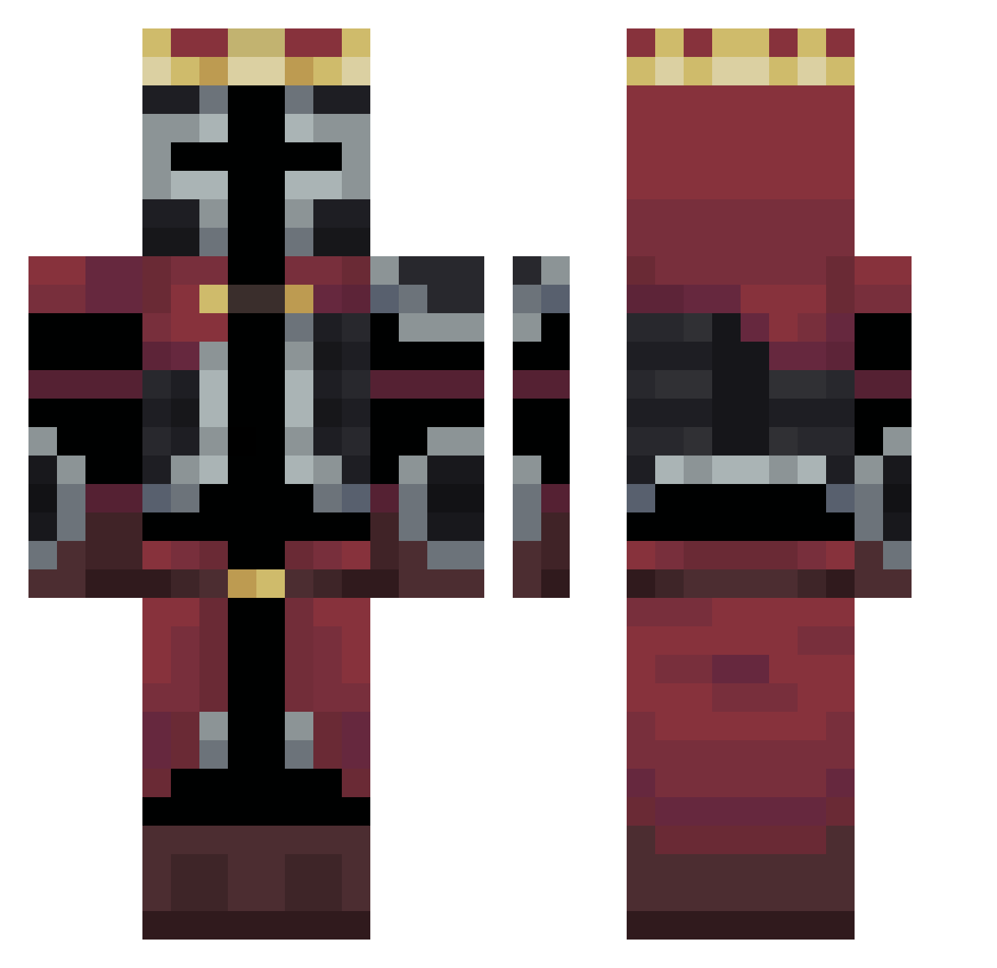 StevieMachtAlle Minecraft skin, front and back view