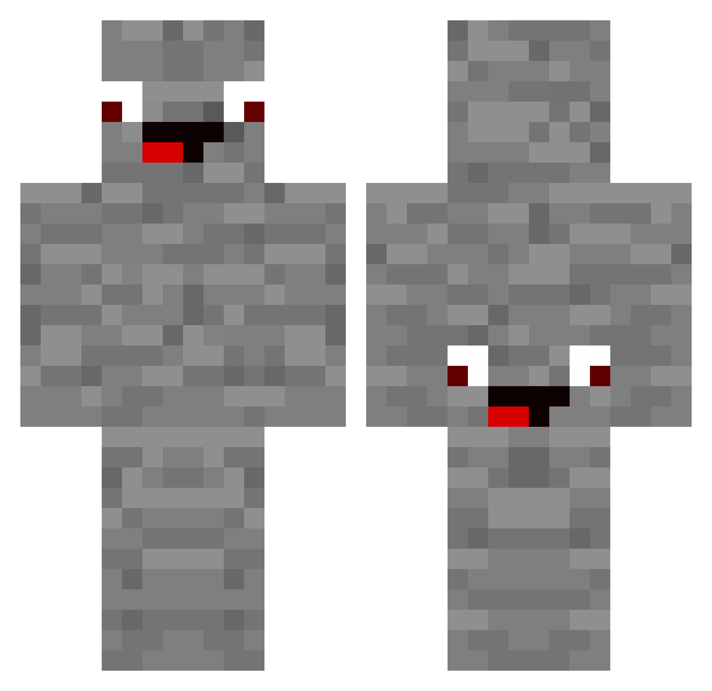 Calli154 Minecraft skin, front and back view