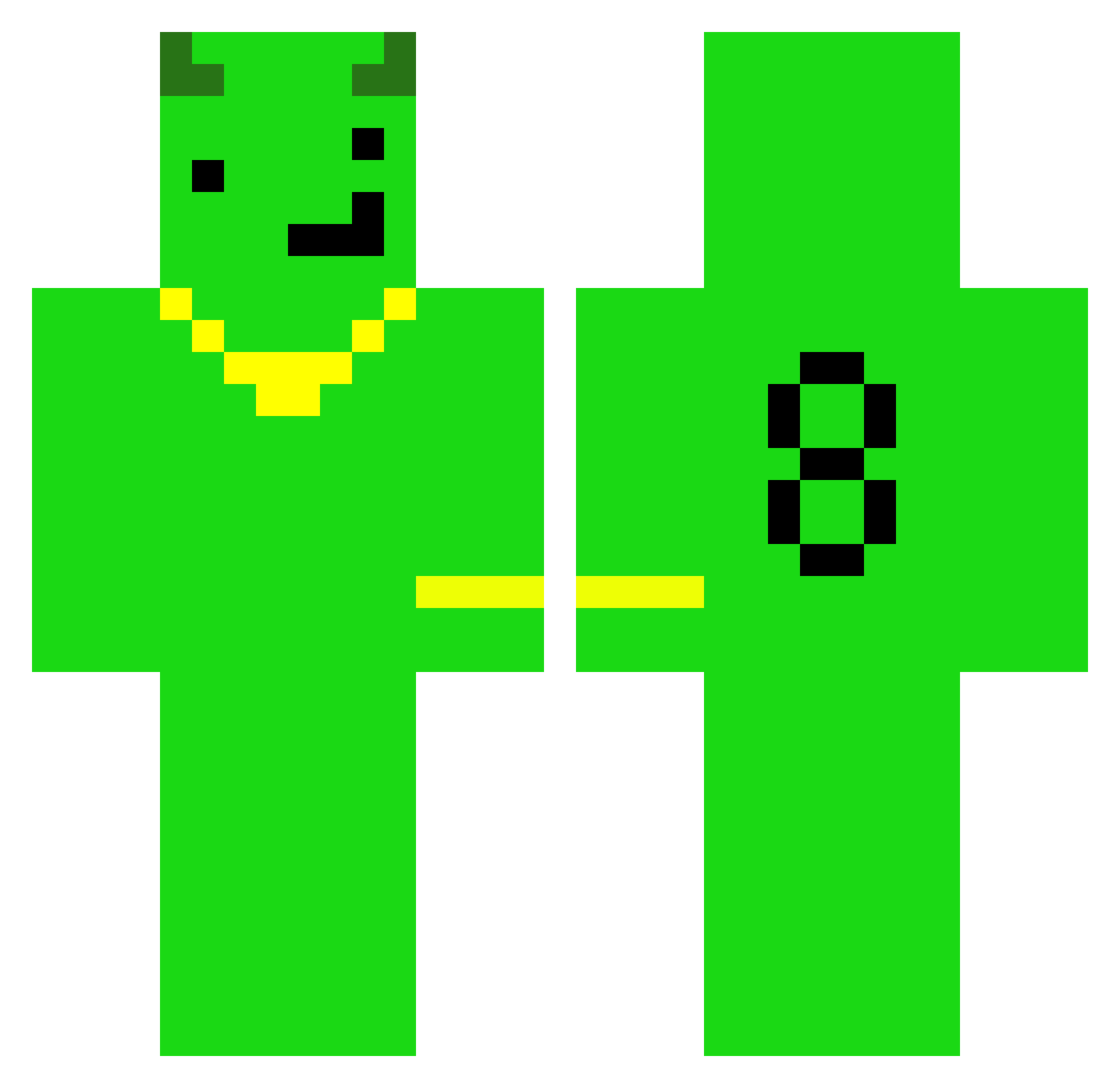 skullpro246 Minecraft skin, front and back view