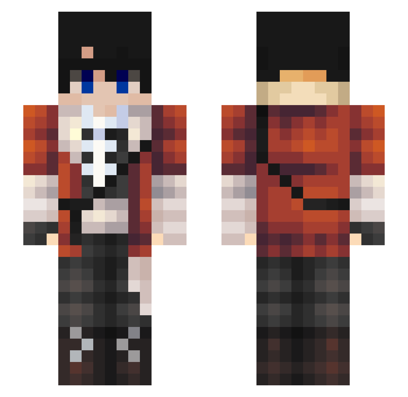 Eden_05 Minecraft skin, front and back view