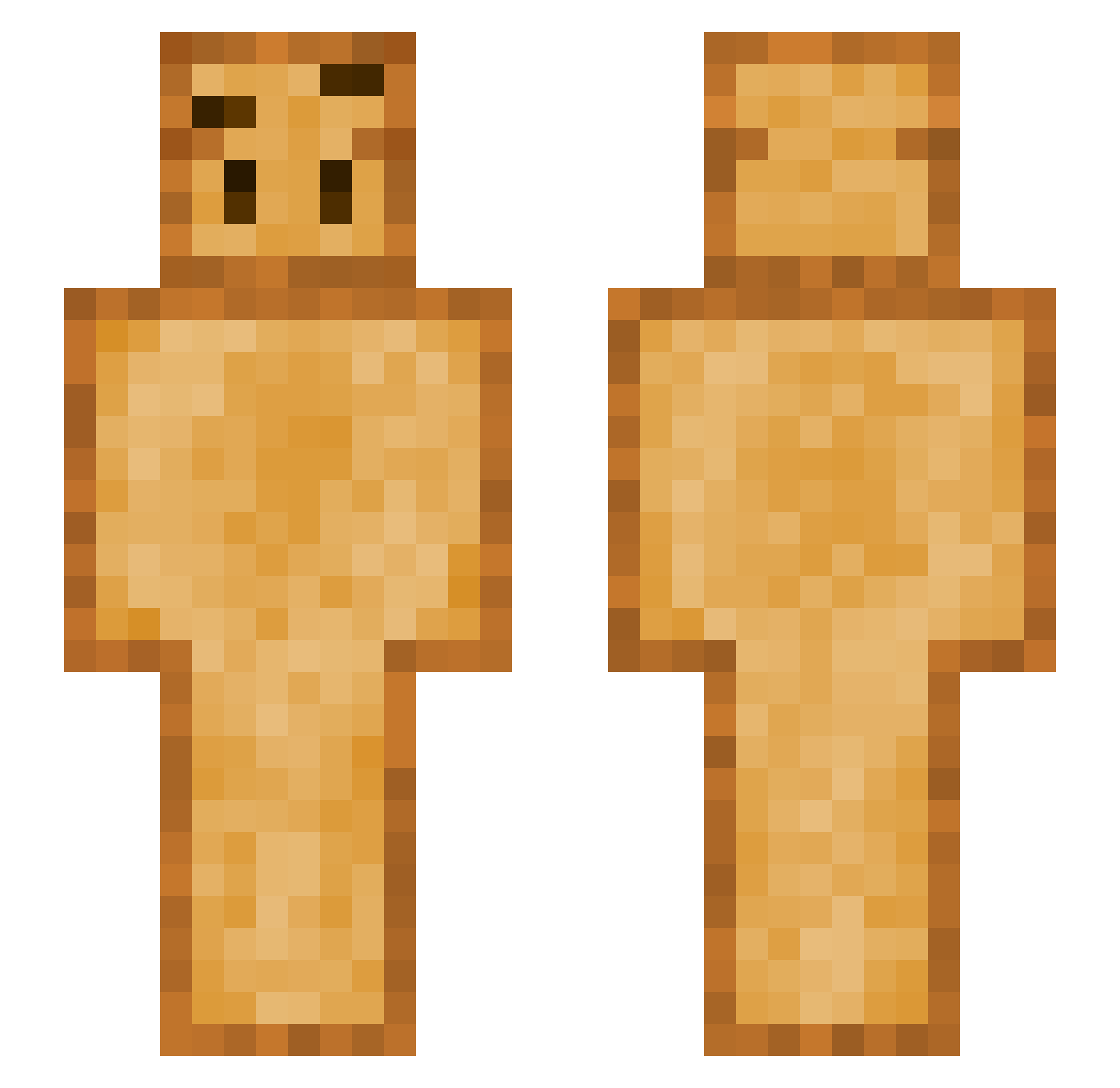 Bredd7 Minecraft skin, front and back view