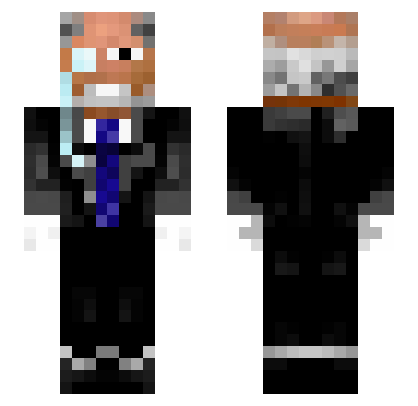 crumbum Minecraft skin, front and back view