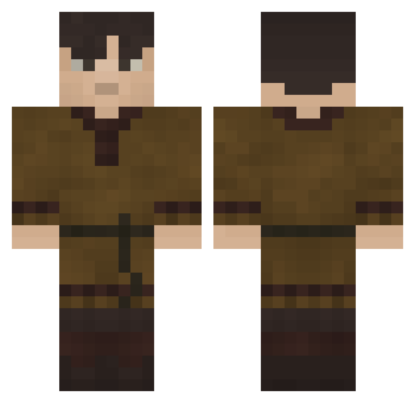 eddasa Minecraft skin, front and back view