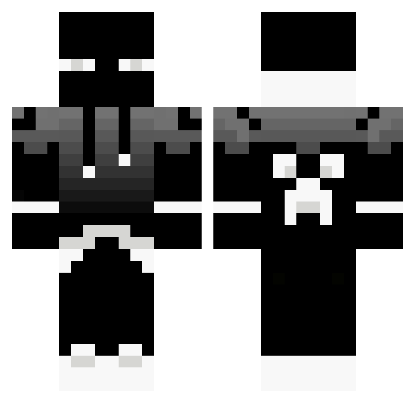 YOUTUBE_Waku1018 Minecraft skin, front and back view