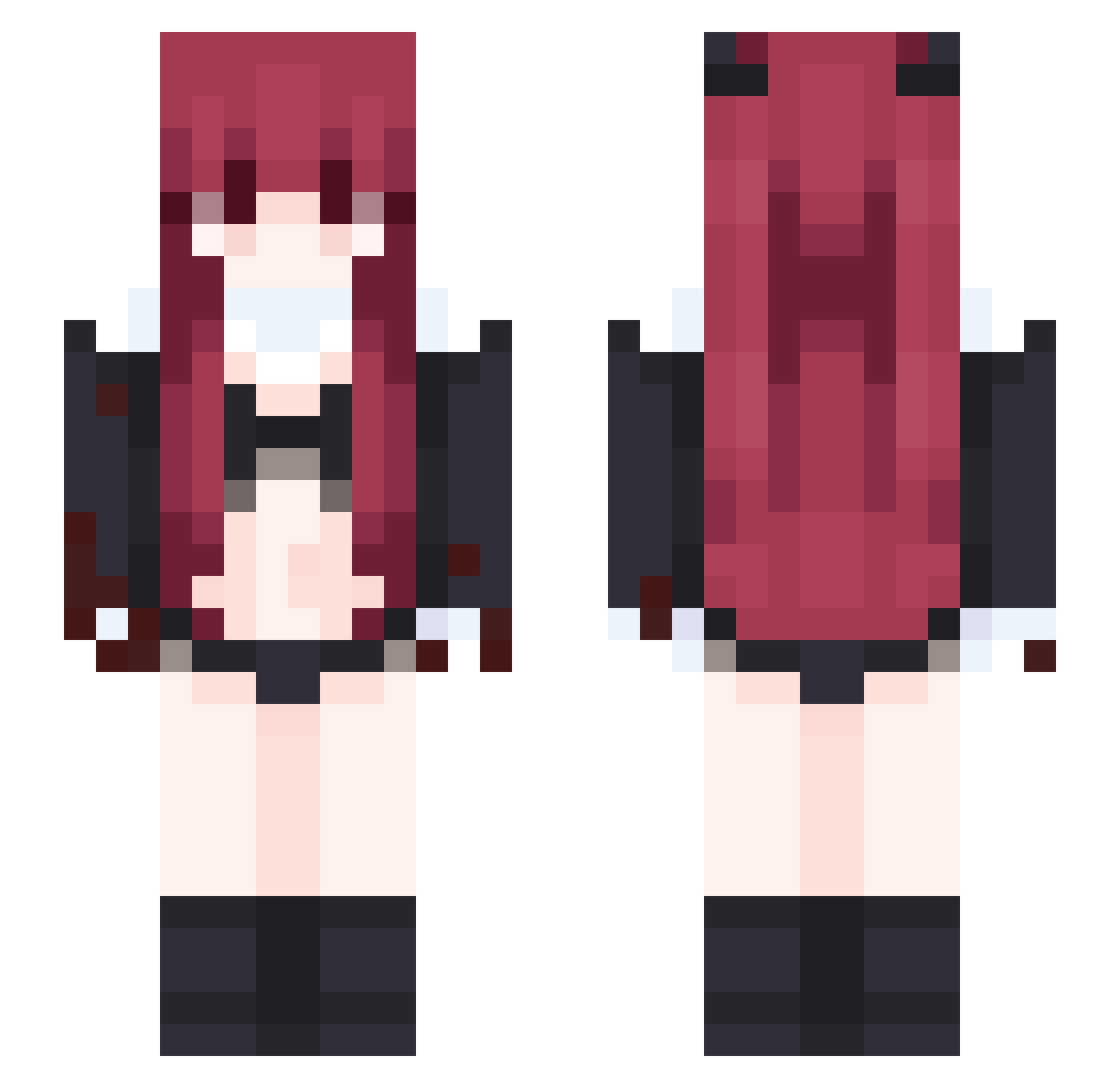 shascik Minecraft skin, front and back view
