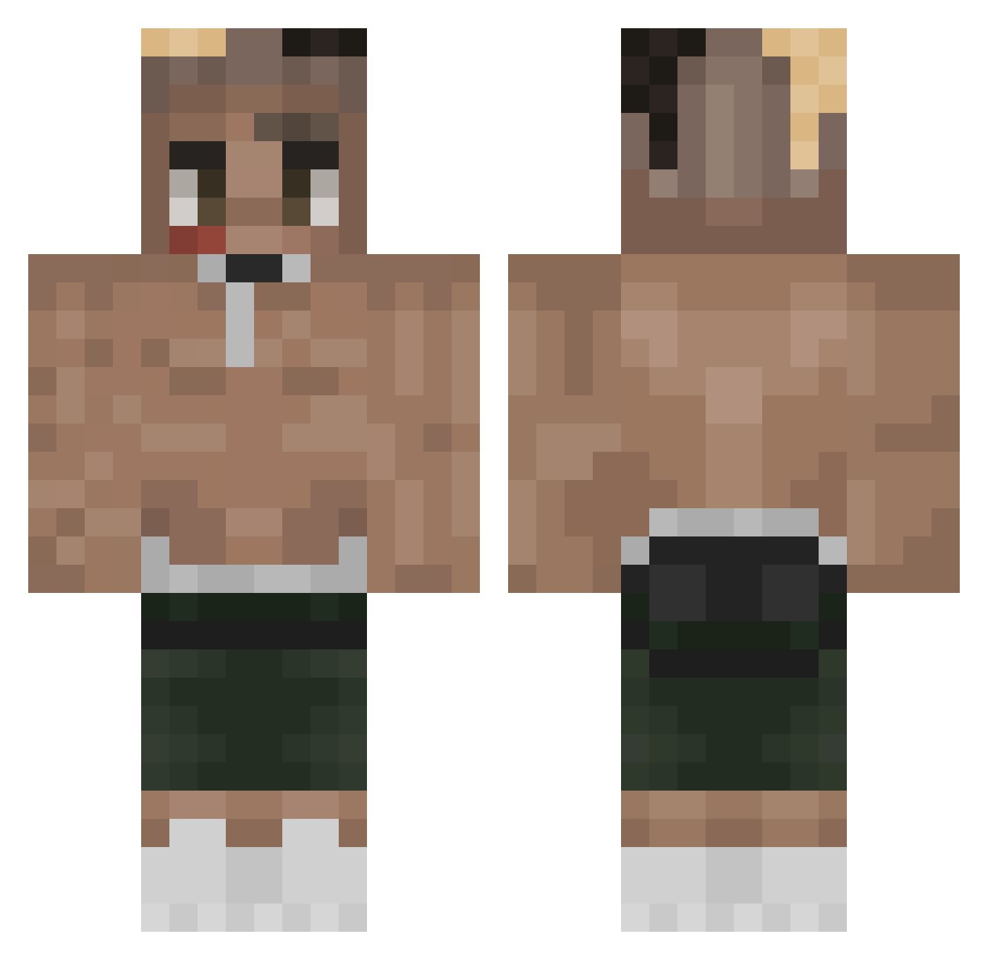 rozbujnikkk Minecraft skin, front and back view