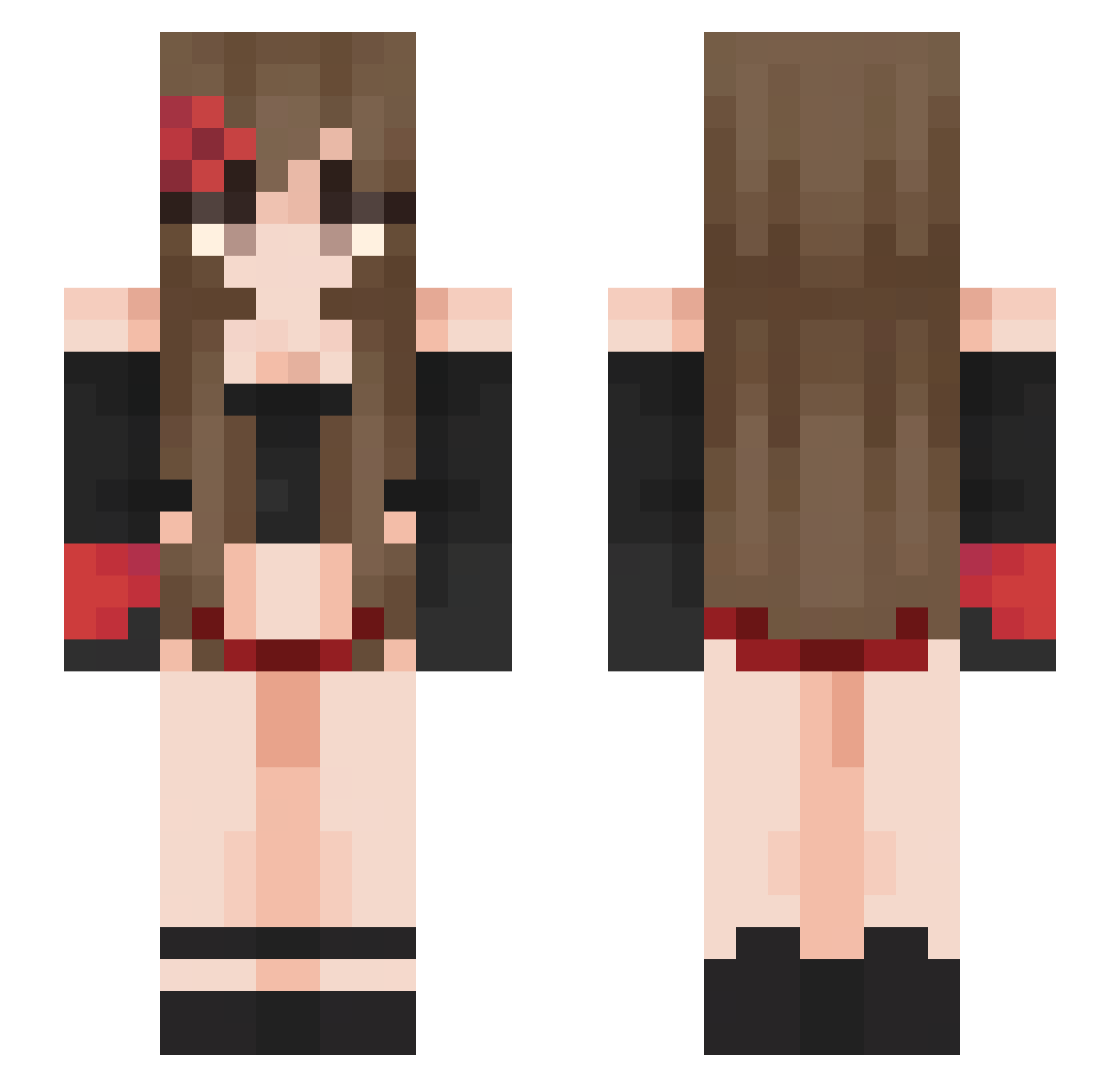 poopyroyal Minecraft skin, front and back view