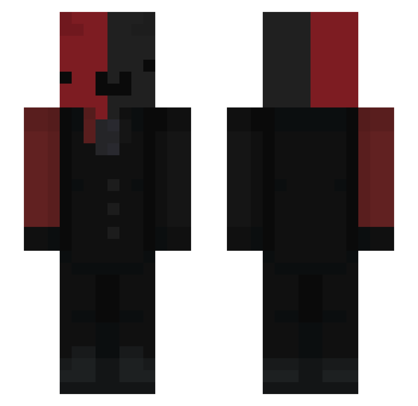 Thoguas Minecraft skin, front and back view