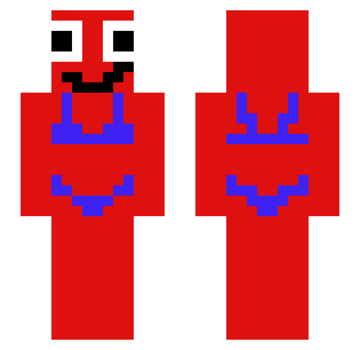 wattachump Minecraft skin, front and back view