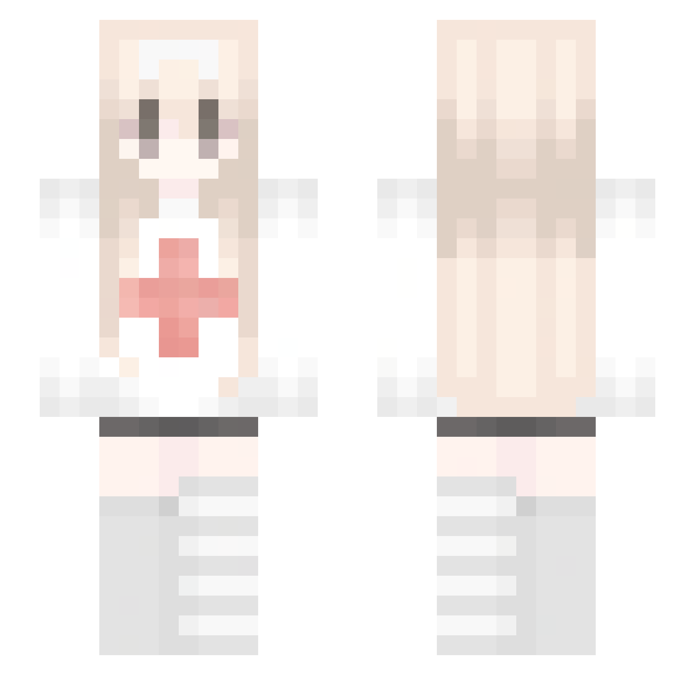 YouEz Minecraft skin, front and back view