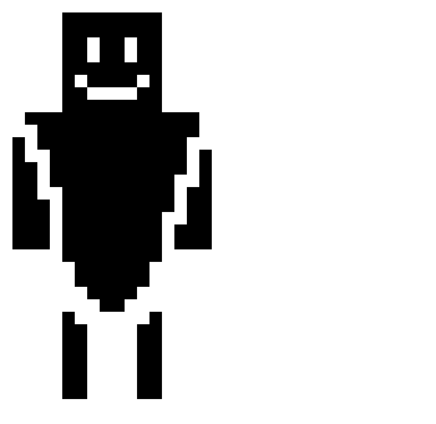Zlozli Minecraft skin, front and back view