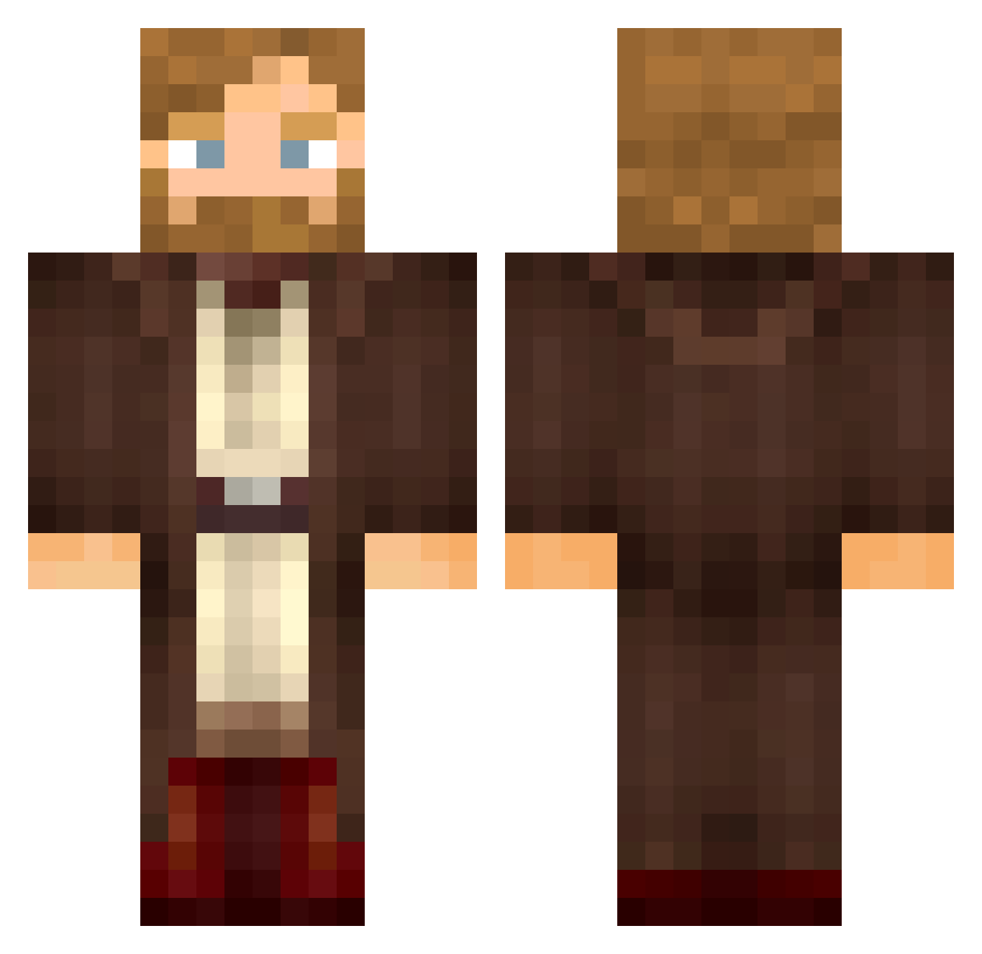 Eritih Minecraft skin, front and back view