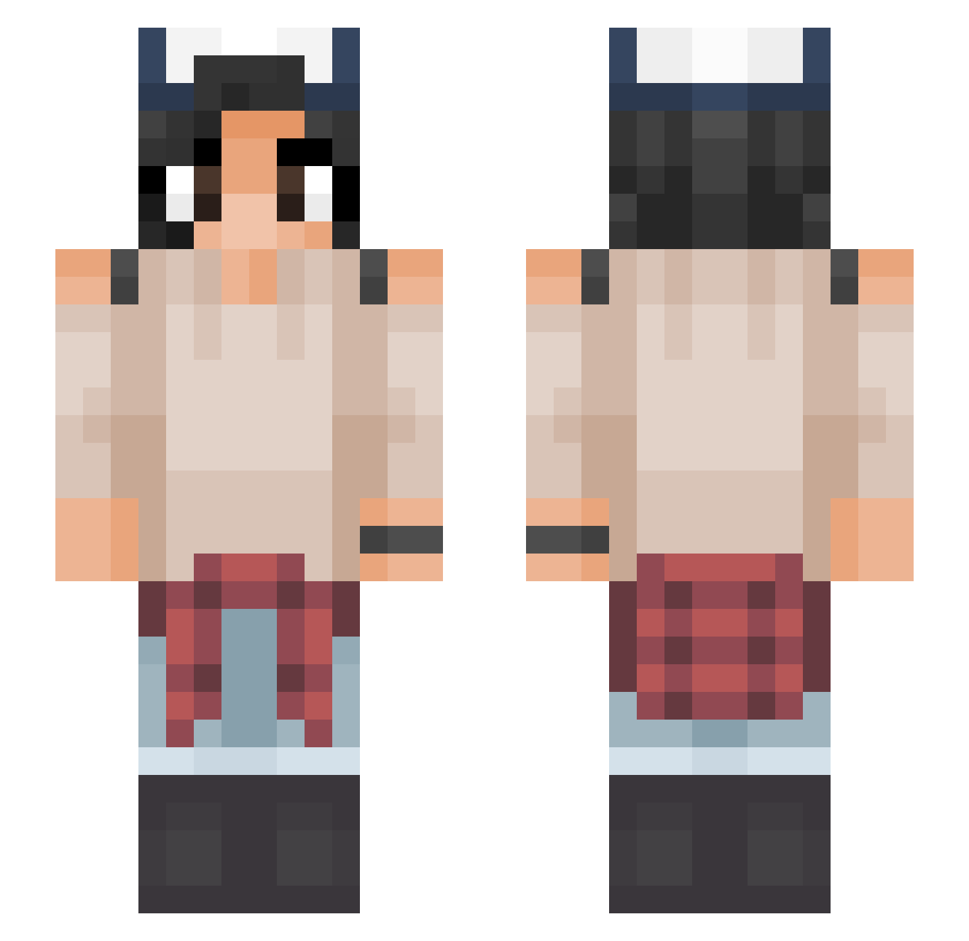 bruxaasquerosa Minecraft skin, front and back view