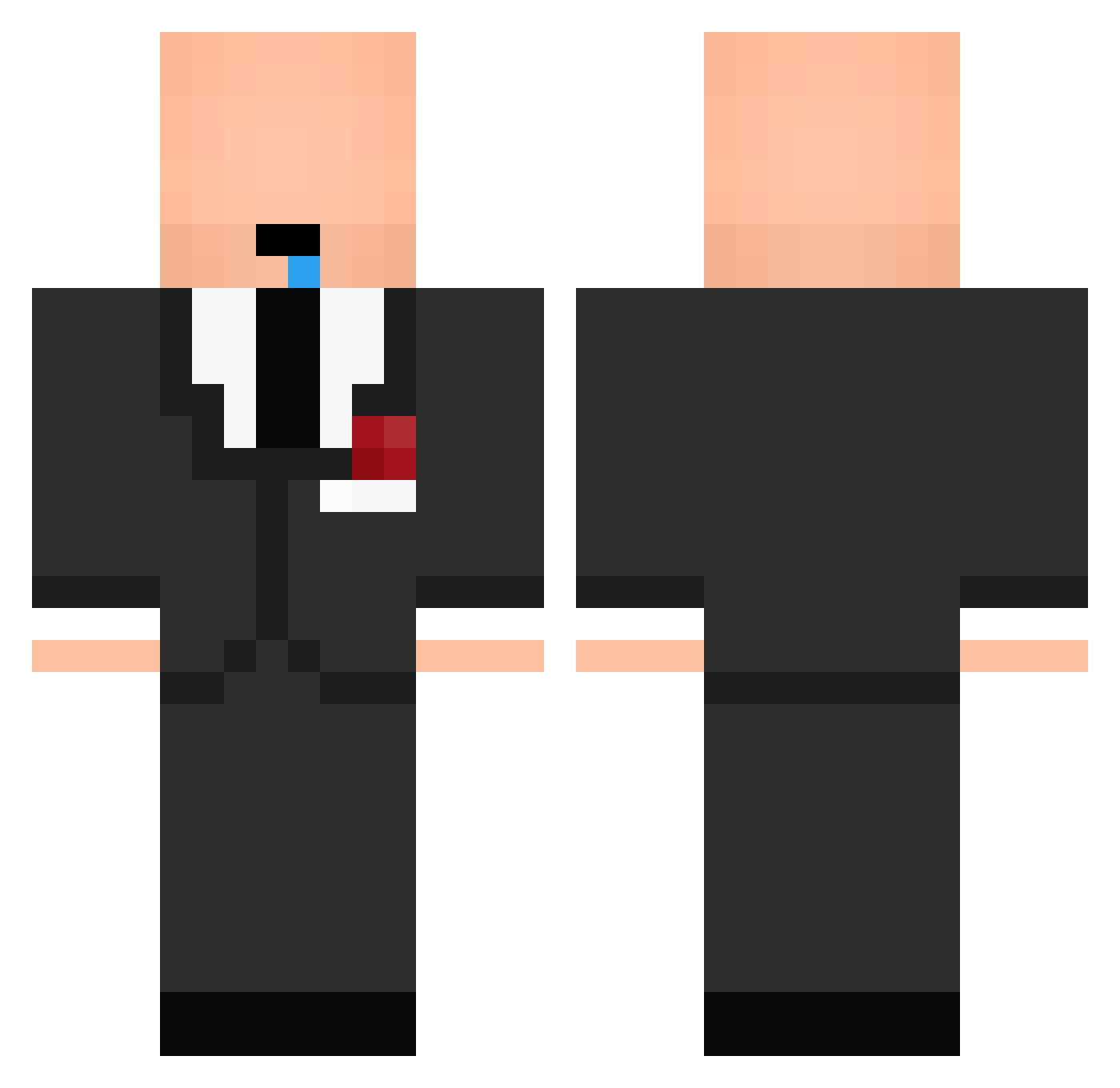Biotech Minecraft skin, front and back view