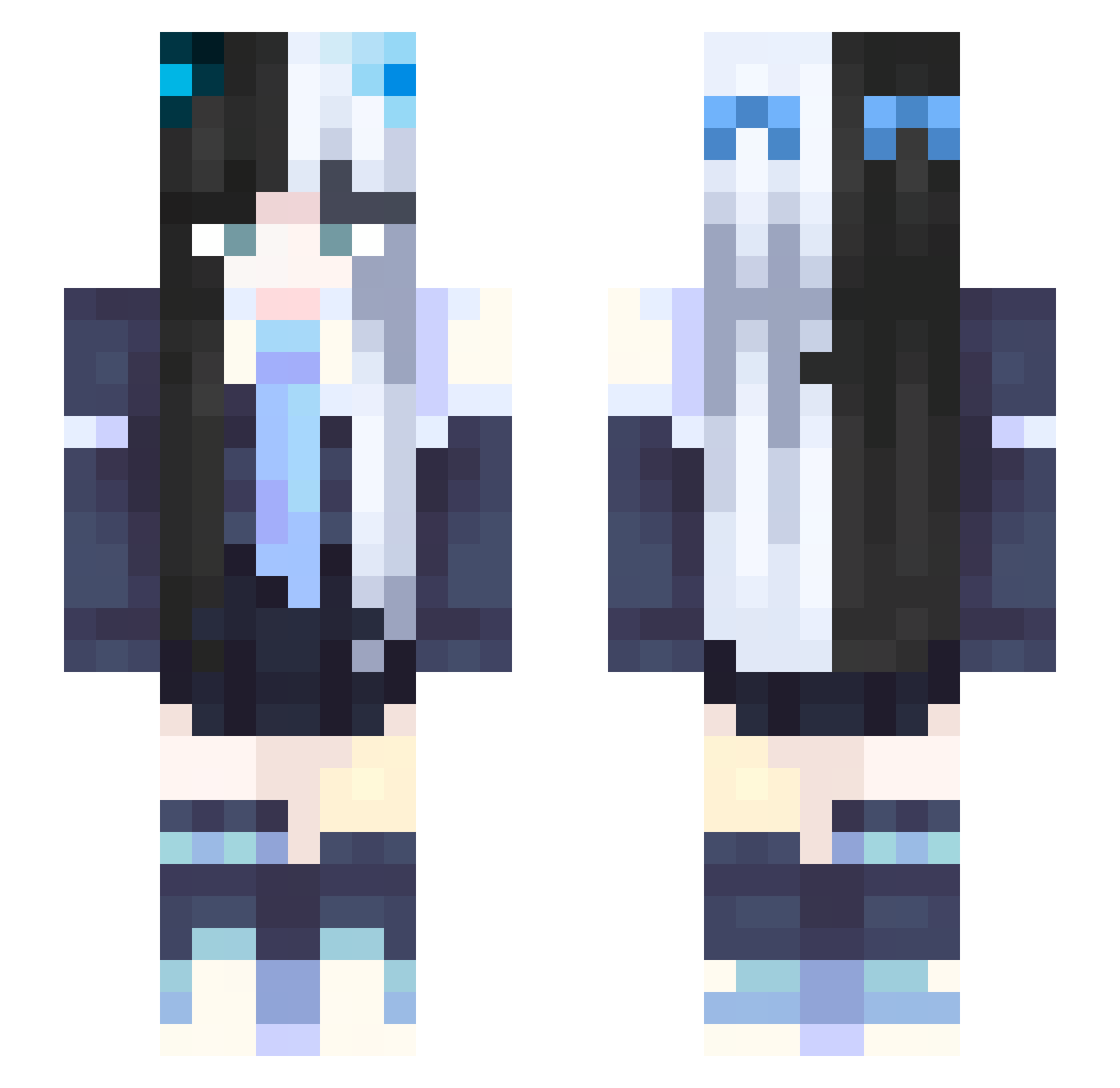Julitaaaa Minecraft skin, front and back view
