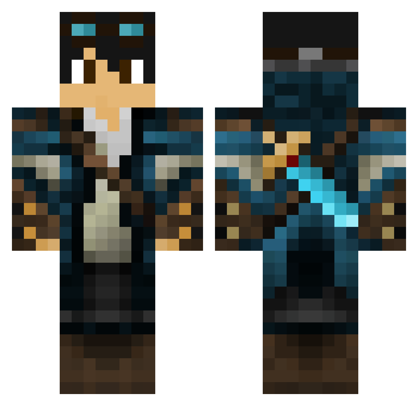 xxSoleski Minecraft skin, front and back view