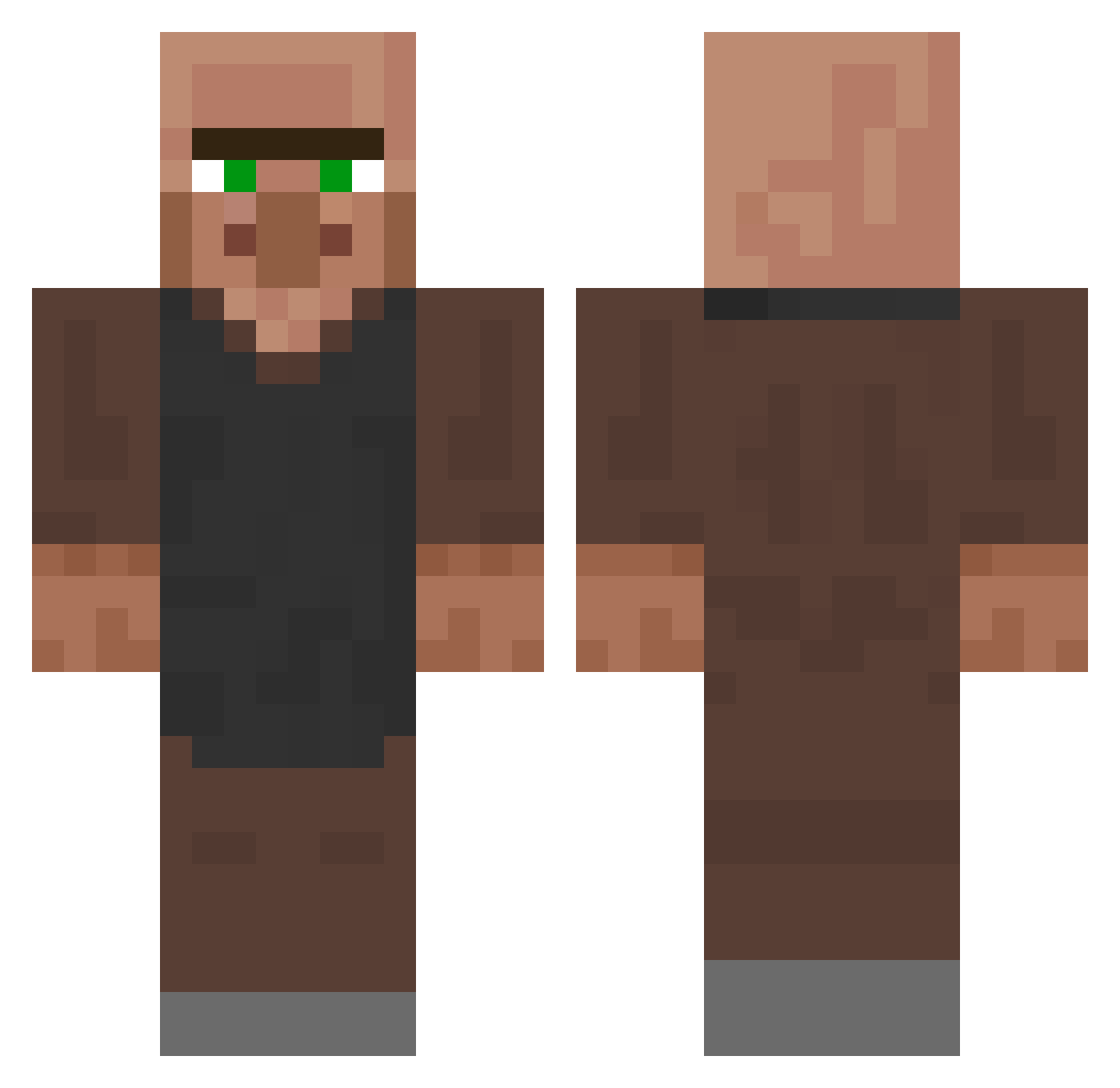 Przemas11 Minecraft skin, front and back view